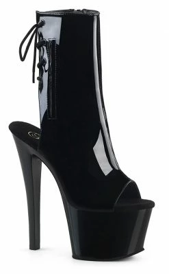 Pleaser SKY-1018 Black Patent Boots