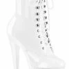 Pleaser SKY-1020 Patent White Boots