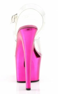 Pleaser SKY-308 Clr/H. Pink Chrome Heels Pole Shoes