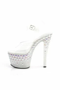 Pleaser Pole Shoes SKY-308CROSS Frost Heels