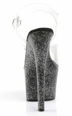 Pleaser SKY-308MG Clear/Black Heels Pole Shoes