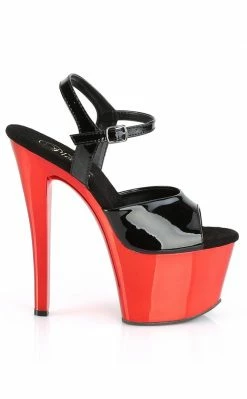 Pleaser SKY-309 Red Chrome Heels Pole Shoes