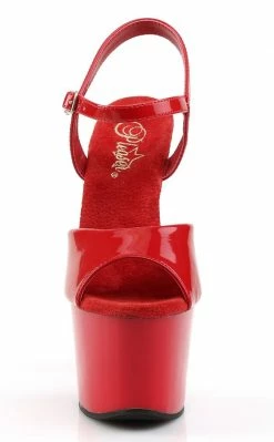 Pleaser Pole Shoes SKY-309 Red Pat/Red Heels
