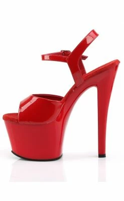 Pleaser Pole Shoes SKY-309 Red Pat/Red Heels