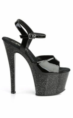 Pleaser SKY-309MG Black Heels Pole Shoes
