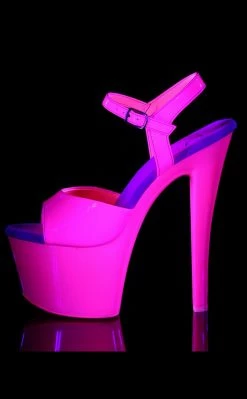 Pleaser Pole Shoes SKY-309UV Neon Hot Pink UV Heels