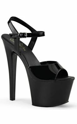 Pleaser SKY-309VL Black Patent Heels