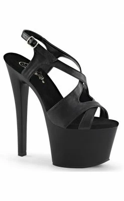 Pleaser SKY-330 Black Matte Platform Heels Pole Shoes
