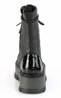 Demonia Shoes SLACKER-150 Black Vegan Leather Platform Boots 10 Demonia Shoes SLACKER-150 Black Vegan Leather Platform Boots