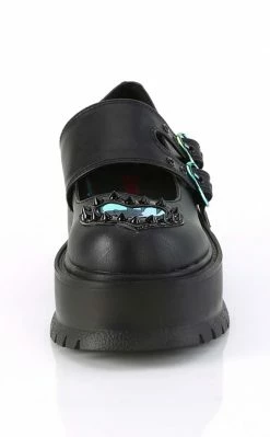 Demonia SLACKER-25 Black Matte Mary Janes