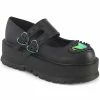 Demonia SLACKER-25 Black Matte Mary Janes