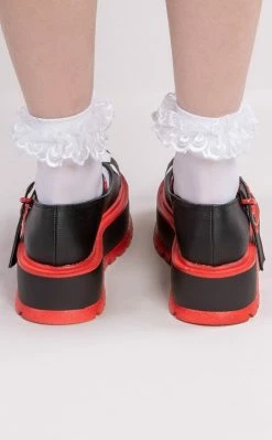 Demonia SLACKER-27 Black & Red Skull Mary Janes (Au Stock) 11 Demonia SLACKER-27 Black & Red Skull Mary Janes (Au Stock)
