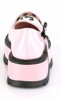 Demonia Sale SLACKER-27 Pink Holo Skull Mary Janes (Au Stock)