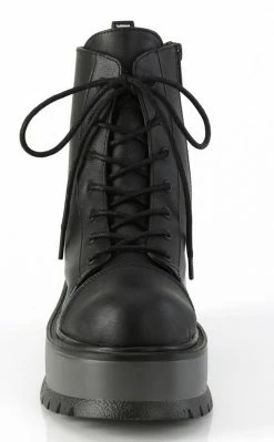 Demonia SLACKER-55 Black Matte Ankle Boots Platform Shoes
