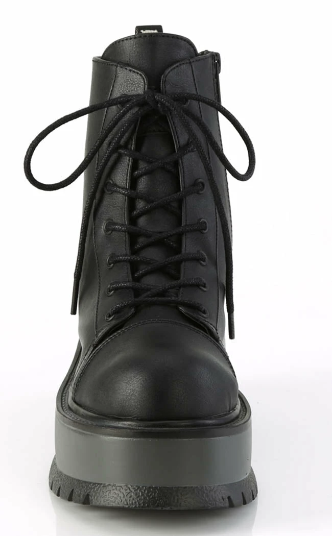 Demonia SLACKER-55 Black Matte Ankle Boots Platform Shoes 4 Demonia SLACKER-55 Black Matte Ankle Boots Platform Shoes