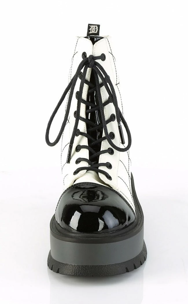 Demonia SLACKER-88 Glow Spiderweb Platform Ankle Boots 4 Demonia SLACKER-88 Glow Spiderweb Platform Ankle Boots