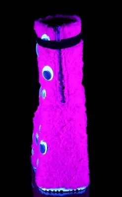 Demonia SLAY-206 Hot Pink UV Platform Boots Shoes