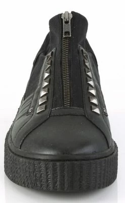 Demonia SNEEKER-125 Black Canvas Creeper Sneakers (AU Stock) Shoes