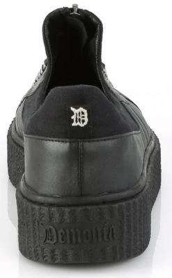 Demonia SNEEKER-125 Black Canvas Creeper Sneakers (AU Stock) Shoes