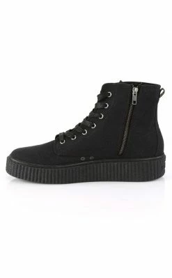 Demonia SNEEKER-201 Black High Top Creeper Sneakers