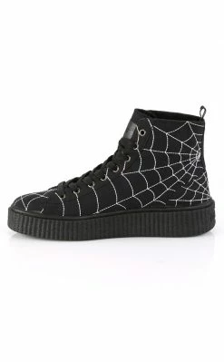 Demonia SNEEKER-250 Black High Top Creeper Sneakers Shoes
