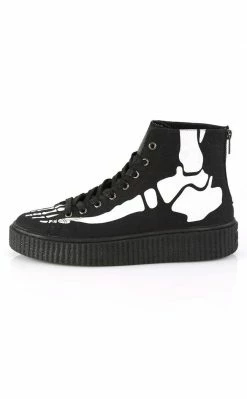 Demonia SNEEKER-252 Black High Top Creeper Sneakers