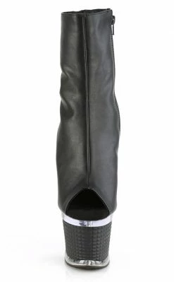 Pleaser SPECTATOR-1012 Black Matte Ankle Boots Pole Shoes
