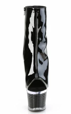 Pleaser Pole Shoes SPECTATOR-1012 Black Patent Ankle Boots