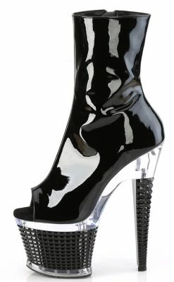 Pleaser Pole Shoes SPECTATOR-1012 Black Patent Ankle Boots 9 Pleaser Pole Shoes SPECTATOR-1012 Black Patent Ankle Boots
