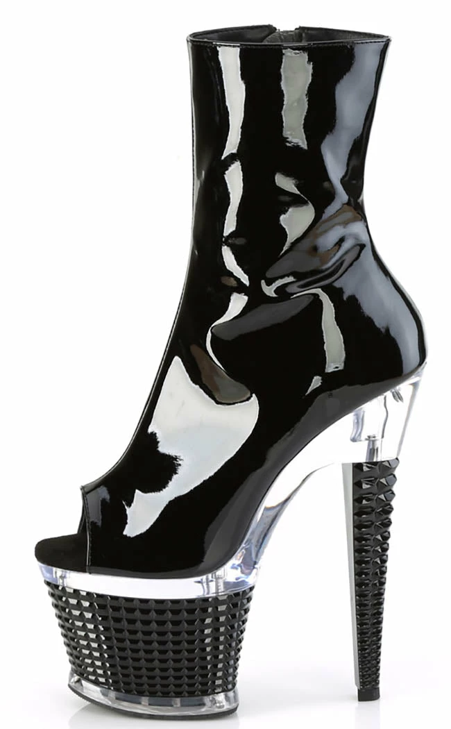Pleaser Pole Shoes SPECTATOR-1012 Black Patent Ankle Boots 5 Pleaser Pole Shoes SPECTATOR-1012 Black Patent Ankle Boots