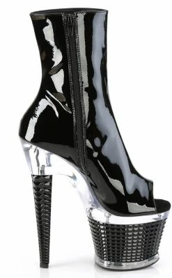 Pleaser Pole Shoes SPECTATOR-1012 Black Patent Ankle Boots 11 Pleaser Pole Shoes SPECTATOR-1012 Black Patent Ankle Boots