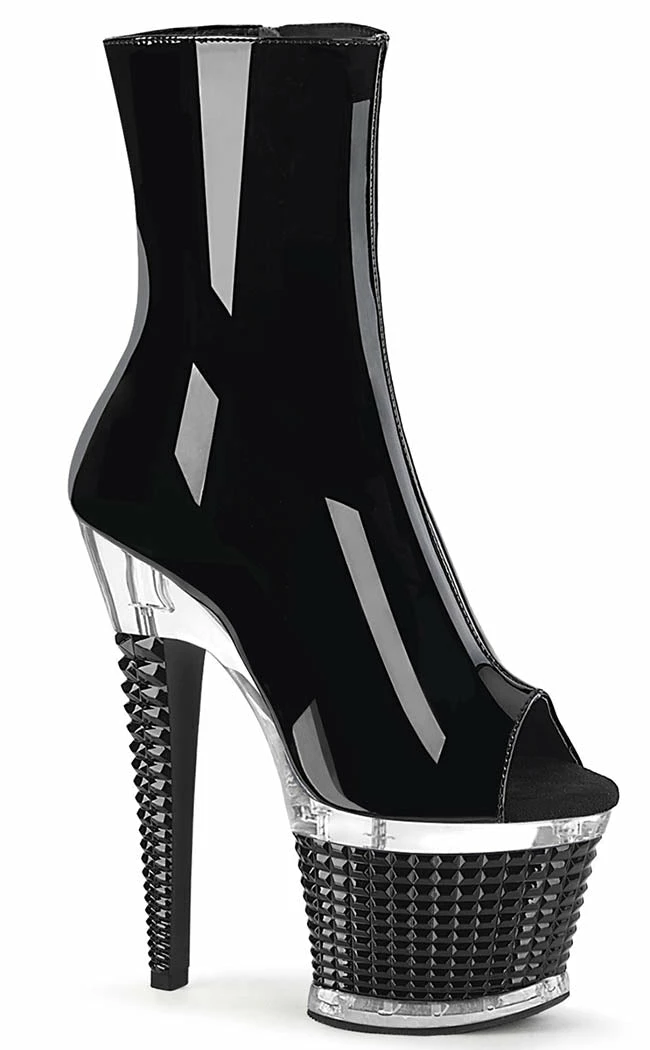 Pleaser Pole Shoes SPECTATOR-1012 Black Patent Ankle Boots 3 Pleaser Pole Shoes SPECTATOR-1012 Black Patent Ankle Boots