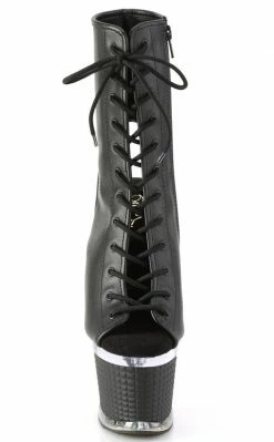 Pleaser SPECTATOR-1016 Black Matte Ankle Boots