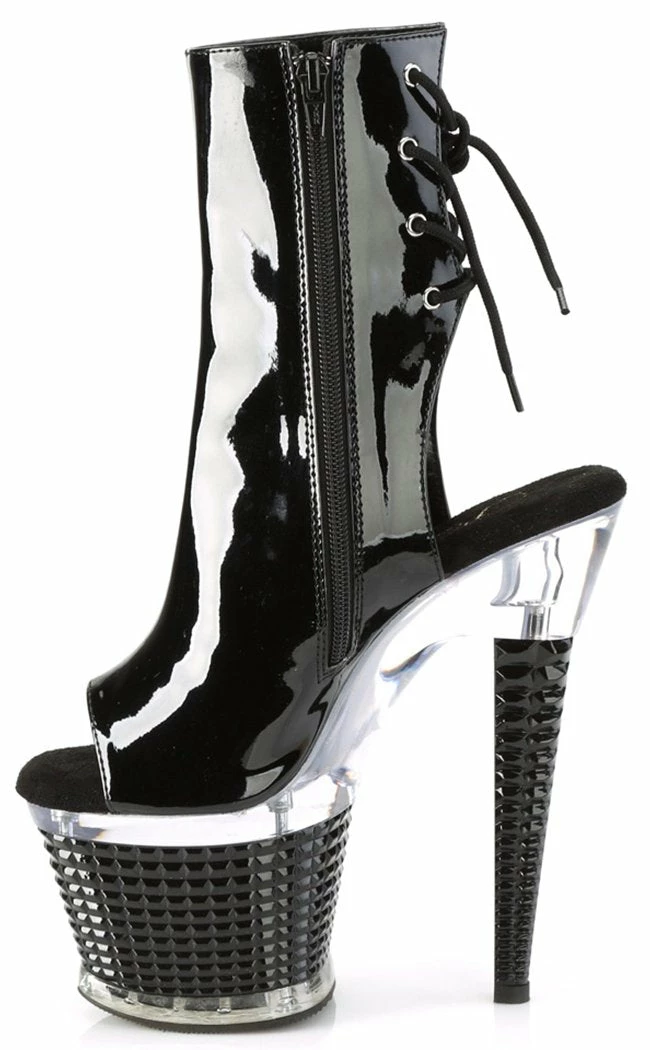 Pleaser SPECTATOR-1018 Black Patent Ankle Boots Pole Shoes 5 Pleaser SPECTATOR-1018 Black Patent Ankle Boots Pole Shoes