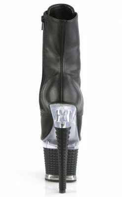 Pleaser SPECTATOR-1021 Black Matte Ankle Boots