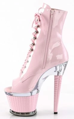Pleaser SPECTATOR-1021 Pink Patent Ankle Boots