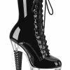 Pleaser SPECTATOR-1040 Black Patent/Clear Ankle Boots Pole Shoes 2 Pleaser SPECTATOR-1040 Black Patent/Clear Ankle Boots Pole Shoes