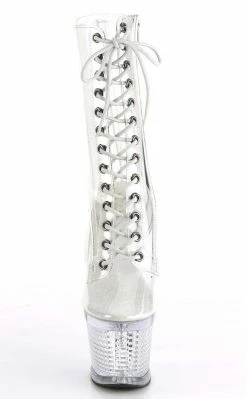 Pleaser SPECTATOR-1040C Clear/Clear Ankle Boots