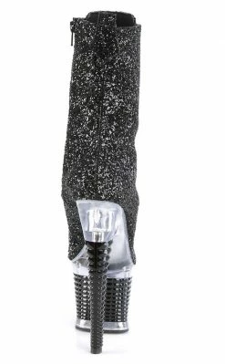 Pleaser SPECTATOR-1040G Black Glitter Ankle Boots Pole Shoes 10 Pleaser SPECTATOR-1040G Black Glitter Ankle Boots Pole Shoes