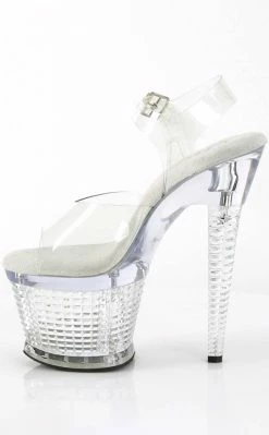 Pleaser Pole Shoes SPECTATOR-708 Clear Heels