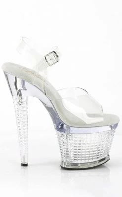 Pleaser Pole Shoes SPECTATOR-708 Clear Heels