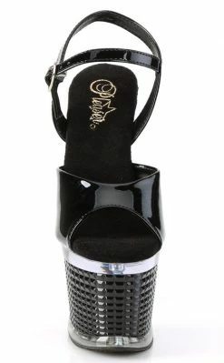 Pleaser SPECTATOR-709 Black Matte Patent Heels Pole Shoes