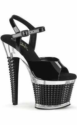 Pleaser SPECTATOR-709 Black Matte Patent Heels Pole Shoes