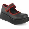 Demonia SPRITE-01 Black Matte Platform Mary Janes