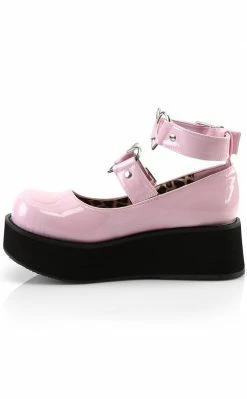 Demonia SPRITE-02 Baby Pink Patent Platform Mary Janes