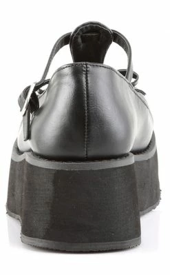 Demonia Shoes SPRITE-03 Black Vegan Leather Platform Mary Janes