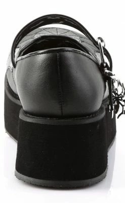 Demonia SPRITE-05 Black Vegan Leather Platform Mary Janes Shoes