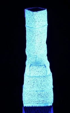 Demonia STACK-201G White Glitter Platform Boots Shoes