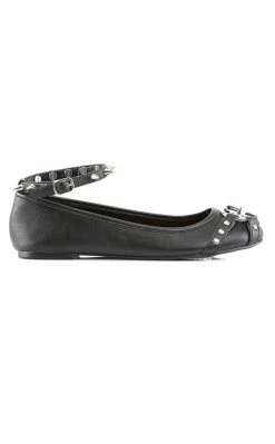 Demonia Shoes STAR-23 Black Gothic Ballet Flats