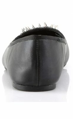 Demonia Sale STAR-24 Black Studded Ballet Flats (Last Pair: Size 6)